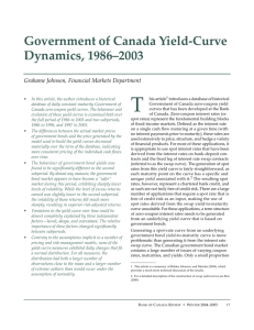 Government of Canada Yield-Curve Dynamics