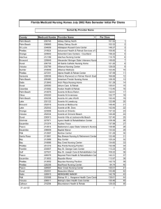 July 2002 Medicaid Rates By Provider Name