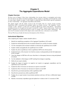 Chapter 9 The Aggregate Expenditures Model