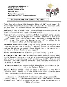 Weekly News - Emmanuel Lutheran Church