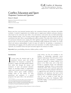 Conflict, Education and Sport:: Responses