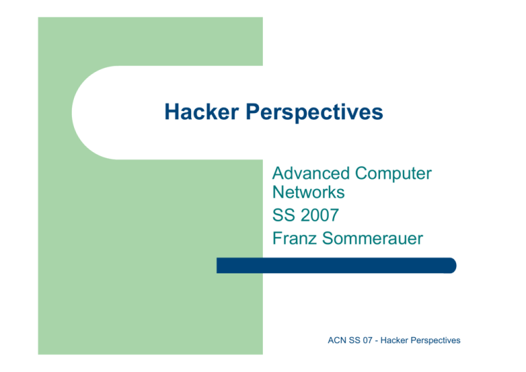 Hacker Perspectives