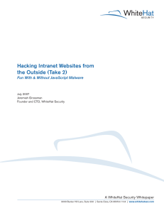 Hacking Intranet Websites from the Outside (Take 2)