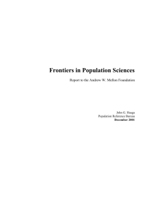 Frontiers in Population Sciences