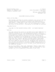 Network Working Group F. Dawson Request for