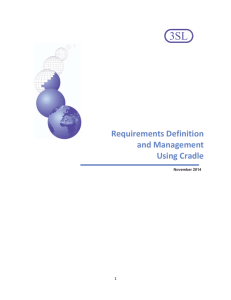 Requirements Definition and Management Using Cradle