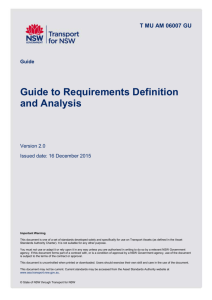T MU AM 06007 GU Guide to Requirements Definition and Analysis