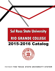 2015-2016 Catalog - Sul Ross State University