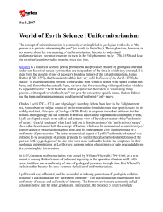 World of Earth Science | Uniformitarianism