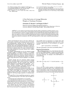 A New Derivation of Average Molecular Weights of Nonlinear