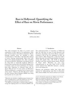 Race in Hollywood: Quantifying the Effect of Race