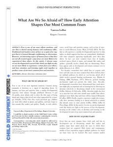 What Are We So Afraid of? How Early Attention Shapes Our Most
