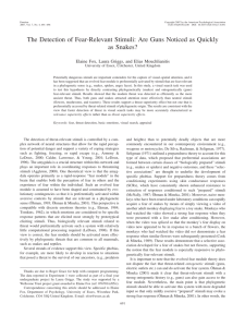 The Detection of Fear-Relevant Stimuli: Are Guns Noticed as Quickly