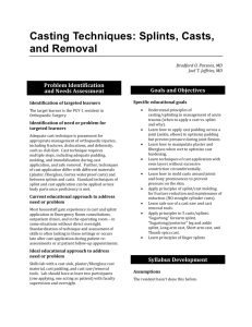 Casting Techniques: Splints, Casts, and Removal