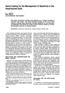 Serial Casting for the Management of Spasticity in the Head