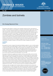 Zombies and botnets - Australian Institute of Criminology