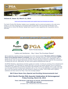 2015 North Florida PGA Awards Celebration & Extravaganza!