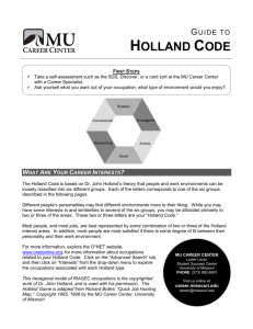 holland code - MU Career Center