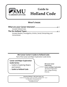 Guide to the Holland Code