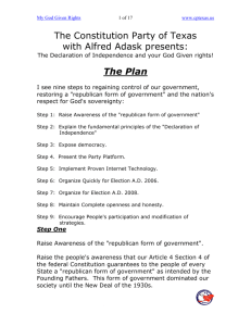 The Constitution Party of Texas with Alfred
