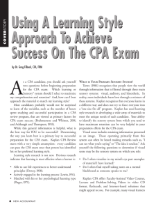 Using A Learning Style Approach To Achieve Success On The CPA