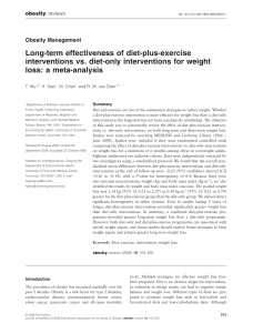 Long-term effectiveness of diet-plus-exercise interventions vs. diet