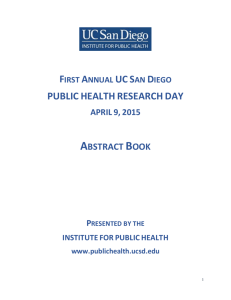 Abstract Book - UC San Diego | Institute for Public Health