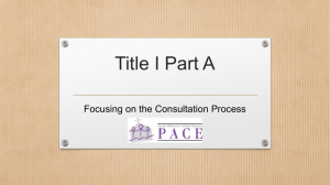 Title I/Consultation