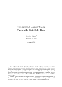 The Impact of Liquidity Shocks Through the Limit Order Book