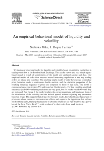 An empirical behavioral model of liquidity and volatility