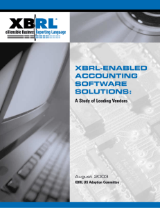 XBRL-ENABLED ACCOUNTING SOFTWARE SOLUTIONS: A Study