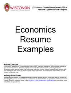 Economics Resume Examples