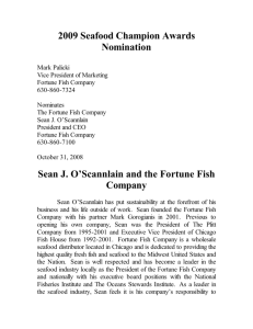 Sean J. O'Scannlain and the Fortune Fish Company