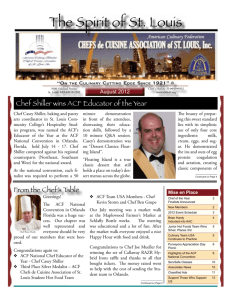 2012-08 Aug Newsletter - Chefs de Cuisine Association of St Louis