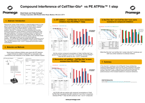 Compound interference of CellTiter-Glo(R) vs PE ATPlite(TM) 1 Step