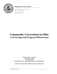 Community Corrections in Ohio
