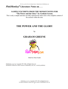 PinkMonkey® THE POWER AND THE GLORY GRAHAM GREENE