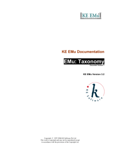 EMu: Taxonomy