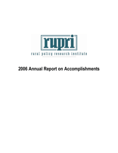 2006 Annual Report on Accomplishments