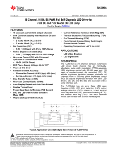 16-Channel, 16-Bit, ES-PWM, LED Driver for 7