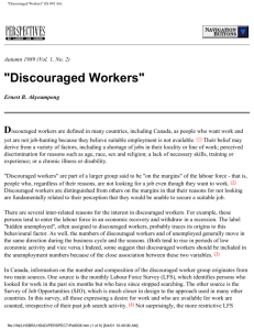 "Discouraged Workers" (IS 893 A6)