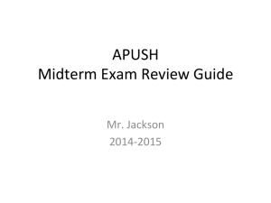 APUSH Midterm Exam Review Guide