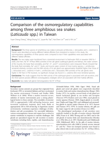 Comparison of the osmoregulatory capabilities among three