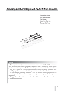 Development of integrated TV/GPS film antenna