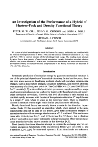 An Investigation of the Performance of a Hybrid of Hartree