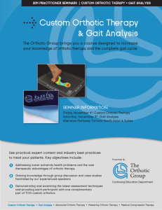 Custom Orthotic Therapy & Gait Analysis