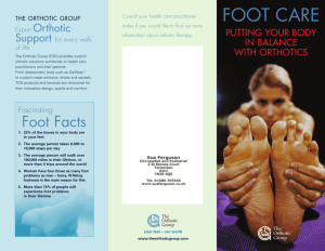 Footcare - Putting your body in balance with orthotics