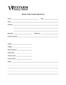Athletic Profile Freeport High School Name Date Sport Address