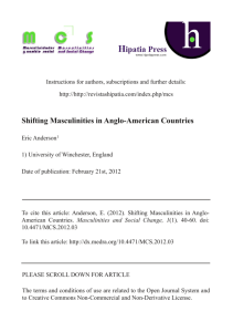 Shifting Masculinities in AngloAmerican Countries