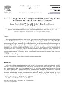 Emotion suppression - Association for Contextual Behavioral Science